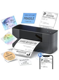 اشتري Bluetooth Thermal Label Printer, 4x6 Thermal Shipping Label Printer for Small Business, 245-BT Bluetooth Shipping Label Printer for Shipping Packages, Compatible with iPhone, USPS في السعودية