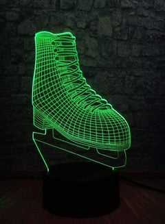 اشتري 3D Illusion Lamp LED Multicolor Night Light Ice Blade Hockey Skate Shoes Acrylic Multicolor Changing Table Lamp for Kids Gift Gym Decor Lava في الامارات