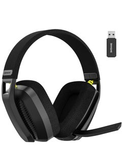 اشتري BW06 2.4G Wireless Gaming Headset with Flip ENC Mic for PC, PS4, PS5, Gamer Dual-Mode Bluetooth Headphones في السعودية