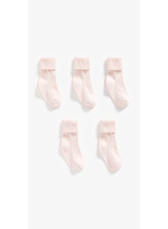 اشتري Pink Turn Over Top Baby Socks 5 Pack في الامارات