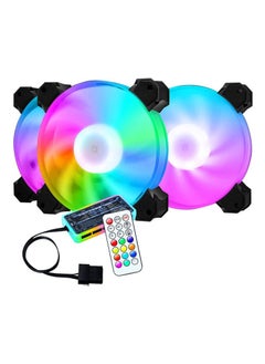 Buy 3PCS 120mm RGB Case Fan, High Performance PC Cooling Fans Low Noise Computer Case Fans RGB Computer Fans High Airflow PC Case Fans with Hydraulic Bearing RGB Case Fan Kit for Custom PC Build in UAE