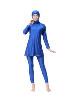 Buy 2-Piece Long Sleeve Burkini Blue in UAE