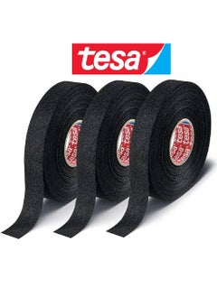 Buy 3pcs Tesa 51608 Black Fuzzy Fleece Interior Wire Loom Harness Tape 19 mm X 15 Meters in UAE