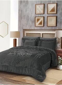 Buy Velvet Comforter Sets, 7 Pcs King Size, Fits 200 x 200 cm Double Size Bed, With Removable Filling, Soft, Warm in Saudi Arabia