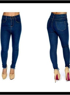 Buy Women denim jeans skinny pants lycra blue xs in Egypt