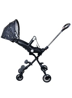 Buy Reversible Baby Stroller 3 In 1 Stroller, Multi Level Adjustment, Easy Fold, Three Point Safety Belt, UV Protection From Sun, Seat Conversion, Easy To Carry - SevenStars in UAE