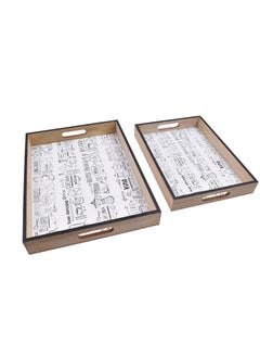 Buy 2-Piece Rectangular Tray Set in Saudi Arabia