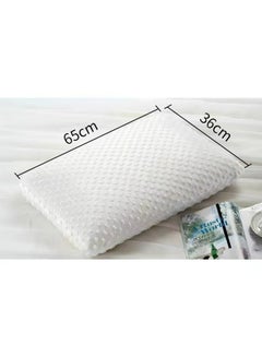 Buy Comfortable Pillow White Cervical Orthopedic Memory Foam Ergonomic Contour Pillow 65*36*12cm in Saudi Arabia