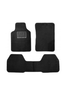 Buy Durable Waterproof Auto Universal Foot Soft 3 Pieces Car Mats, Car Floor Mats it fit most of the cars saloon and suv in UAE
