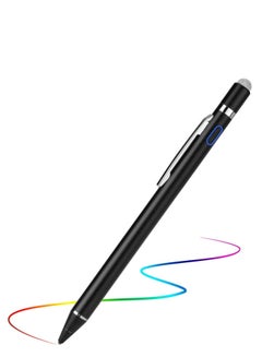 Buy Active Stylus Digital Pen with Ultra Fine Tip Stylus for iPad iPhone Samsung Tablets, Compatible with Apple Pen,Stylus Pen for iPad Pro, Black in UAE
