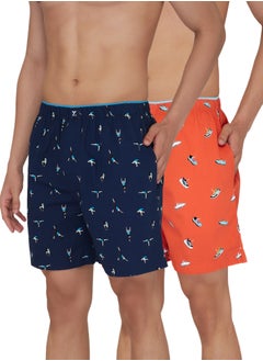 Buy IntelliEaze Super Combed Cotton Boxer Shorts for mens Pack of 2 in UAE