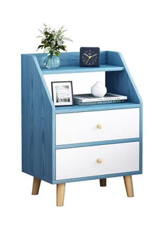 Buy Bedside Table White Nightstand Table Modern Bedside Cabinet Side Table End Desk with 2 Drawer Mini Multifuntional Storage Corner Table for Bedroom Living Room Office in Saudi Arabia