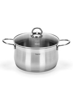 اشتري Fissman Monica Stainless Steel Stockpot W/Glass Lid 24cm في الامارات