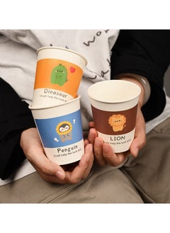 اشتري Mixed style combination thickened disposable paper cup 250ml, 50 pieces في السعودية