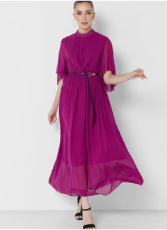 Buy Chiffon Belted Dress in UAE