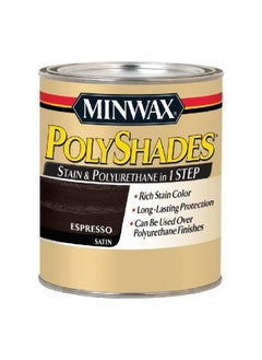 Buy Polyshades One Step Wood Stain and Polyurethane Finish Satin Espresso 1qt 613970444 in Saudi Arabia