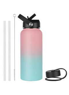 Buy 40oz Modern Double Vacuum Stainless Steel Water Bottle Black Blue/Pink 1200ml in Saudi Arabia