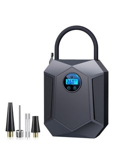 Buy Digital Car Tyre Inflator Air Compressor with Auto Stop and LED Light 12V Fast Portable Air Pump for Car Bicycle Motorcycle Ball Air Mattress in Saudi Arabia