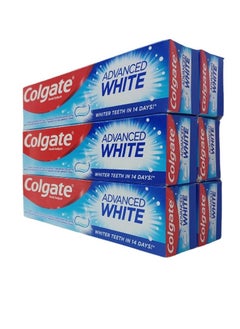 Buy Colgate Advanced White Fluoried Toothpaste 100ml Pack of 6 in UAE