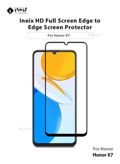 Buy Full Screen Edge to Edge Screen Protector  For Honor X7 Black/Clear in Saudi Arabia