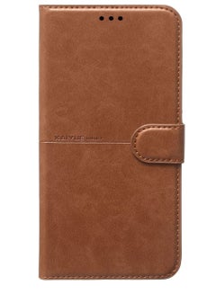 اشتري Kaiyue Flip Leather Case for Xiaomi Redmi 10C/Poco C40 (Brown) في مصر