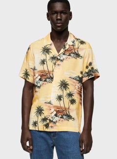 Buy Hawaiian Print Regular Fit Shirt in UAE