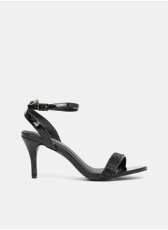 Buy Faux Leather High-Heel Sandals in Saudi Arabia