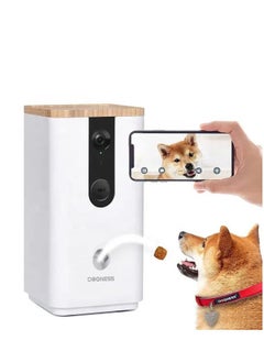 اشتري WiFi Pet Camera App Controlled Pet Treat Dispenser with Camera and Two Way Communication, WiFi Enabled Programmable Treat Dispenser, 10 oz. Capacity for Cats, Dogs في الامارات