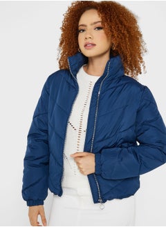 Buy High Neck Puffer Jacket in UAE