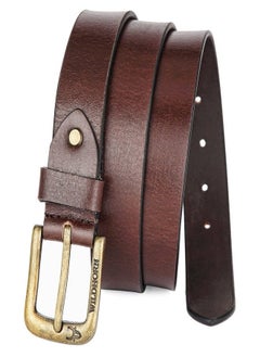 اشتري WILDHORN Brown Leather Belt for Men | Free Size | Adjustable I 48 inches length || Waist upto 44 inches I في الامارات