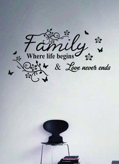 اشتري Family Love Quote  Wall Decal - Wall Arts Home Décor - Wall Sticker, 90x47 cm by Spoil Your Wall في الامارات