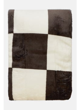 اشتري Checkered Blanket 130 x 160 cm, Black/White في الامارات