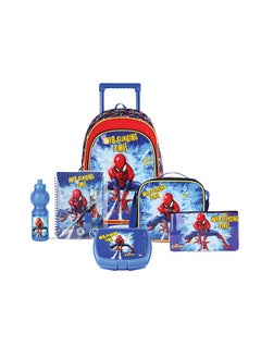 Buy Marvel Spiderman Web Sling Time Action 6In1 Trolley Box Set 18 in UAE