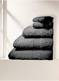 Buy Cotton Towel Model R12 - Size: 70 cm x 140 cm - Color: Graphite - Made In Egypt. in Egypt