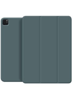اشتري Flip Case for New iPad Pro 11-inch 2021 (3rd Gen) / 2020 (2nd Gen) /, Ultra Slim Smart Magnetic Back Cover for iPad Pro 11" 2021/2020, Auto Wake/Sleep-Midnight With Pencil Holder Green في الامارات