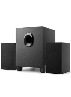 اشتري New USB-Powered 2.1 Multimedia Speakers System with Subwoofer,16W Computer Speakers,Strong Bass,3.5mm Audio Inputs,Great for PC/PS4/TV (Wooden) في الامارات