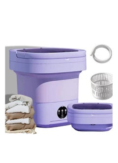 اشتري Portable Mini Washing Machine with 3 Modes With Timing Portable Washer With Soft Spin And Draining For Socks Baby Clothes Towels and Small Items 6L في الامارات