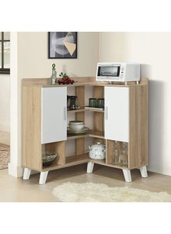 Buy Alford Corner Coffee Bar Cabinet 90 x 96 x 29.8 cm in UAE