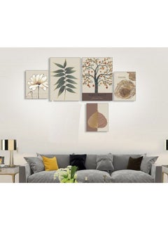 Buy Tableau Wall Hanging Modern Design Wall - 5 pcs Multi Color in Egypt