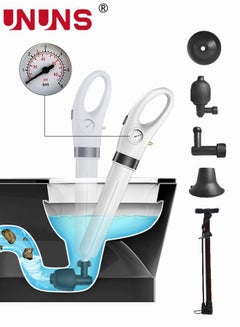 Buy Toilet Plunger with Real-Time Barometer  Air Drain Blaster Kit  Clog Remover with Replaceable Heads  High Pressure Air Toilet Unclogger Plumbing Tools for Shower Sink Bathtub Clogged Pipe in UAE
