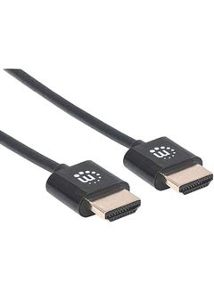 Buy Manhattan Ultra-thin HDMI Cable with Ethernet HDMI Male to Male - 394376 - 3M - Black in Egypt