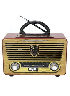 Buy M-115BT Portable Antique Radio Nostalgic  Retro FM Radio With AM | FM | SW Band Frequency, USB | SD | TF Card Slot, AUX and Bluetooth Remote Modern Feature Vintage Radio in UAE