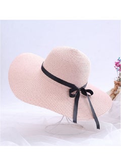 اشتري New Big Eave Road Flying Straw Hat Foldable Sun Visor في السعودية