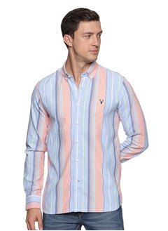 Buy Men's Button Down Slim Fit, Casual Style semi Shirt Dressing | Long Sleeve | Smart Fit Cuff - Mix Color2 in UAE