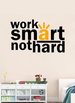 اشتري Work Smart Not Hard Motivational Quote  Wall Decal - Wall Arts Home Décor - Wall Sticker, 80x50 cm by Spoil Your Wall في الامارات