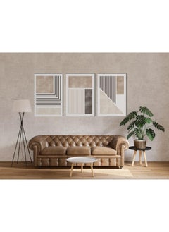 Buy Set of Set 3 Abstract decorative background poster with palm branches and leaves in boho style 90x60 in Egypt