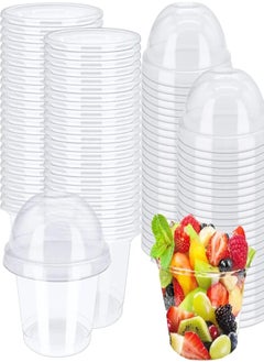 Buy Clear Plastic Cups With Dome Lids, Disposable Dessert Cups (36) in Egypt