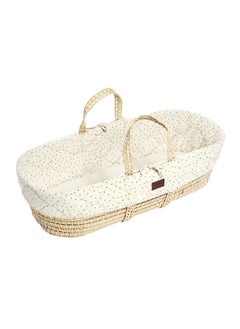 Buy Natural Knitted Baby Moses Basket And Mattress From 0 - 4 Months in UAE