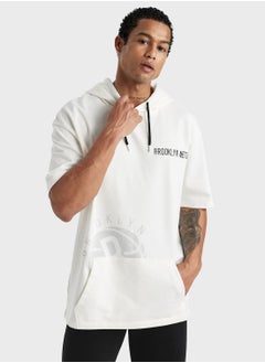 Buy Oversize Fit Brooklyn Nets Licensed Hooded T-Shirt in UAE