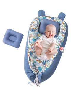 Buy Baby Lounger Baby Nest for Sleeping, Bassinet Mattress with Pillow & Washable Cotton Toddler Sleeping Crib Pad Portable Lightweight Traveling Baby Bionic Bed in Saudi Arabia